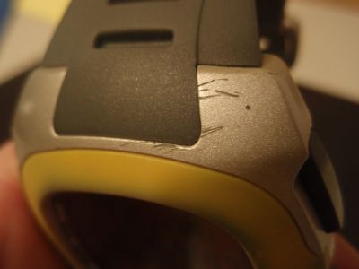 Scratches in watch body finish